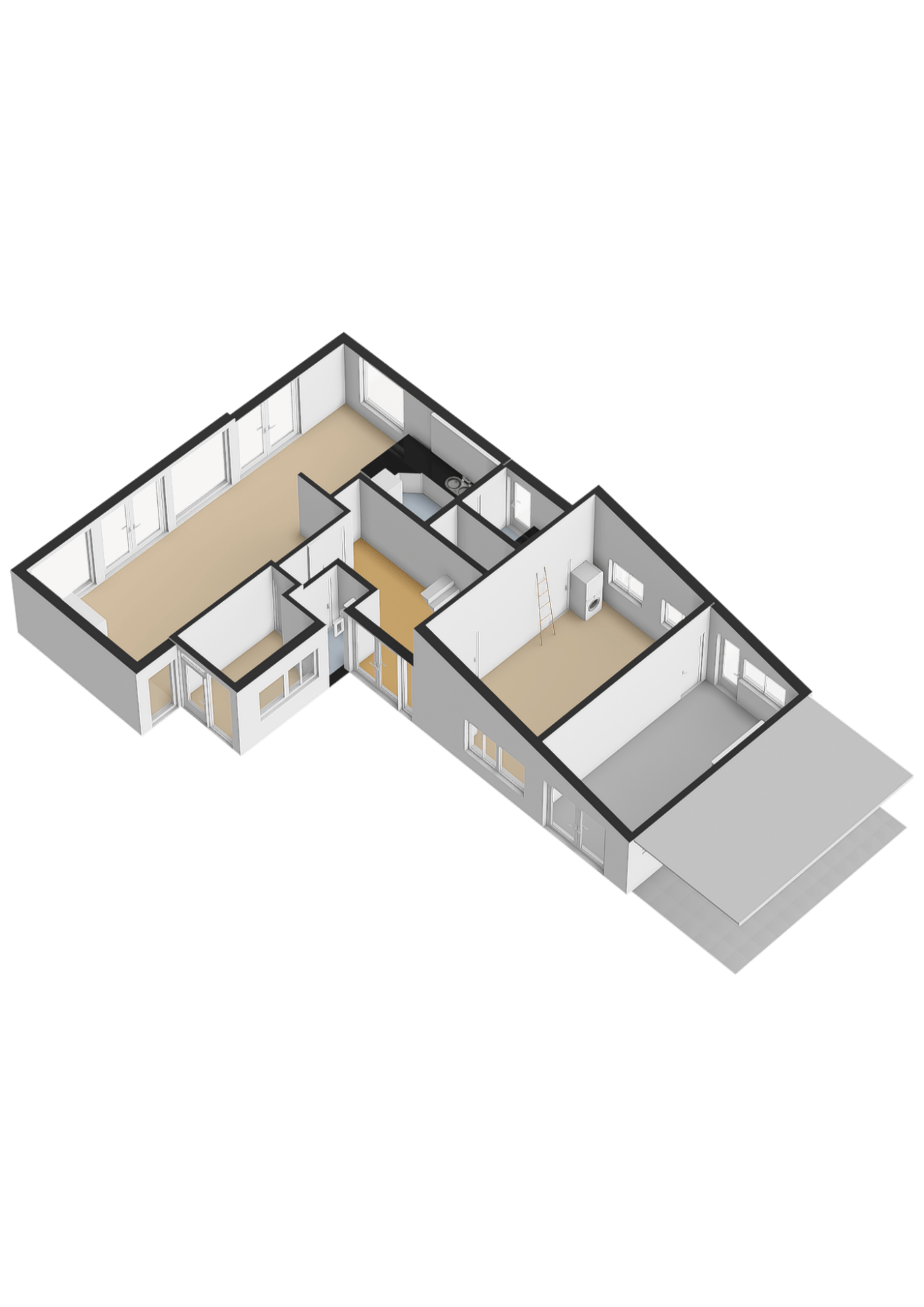 Ketelsteeg 20 3D begane grond