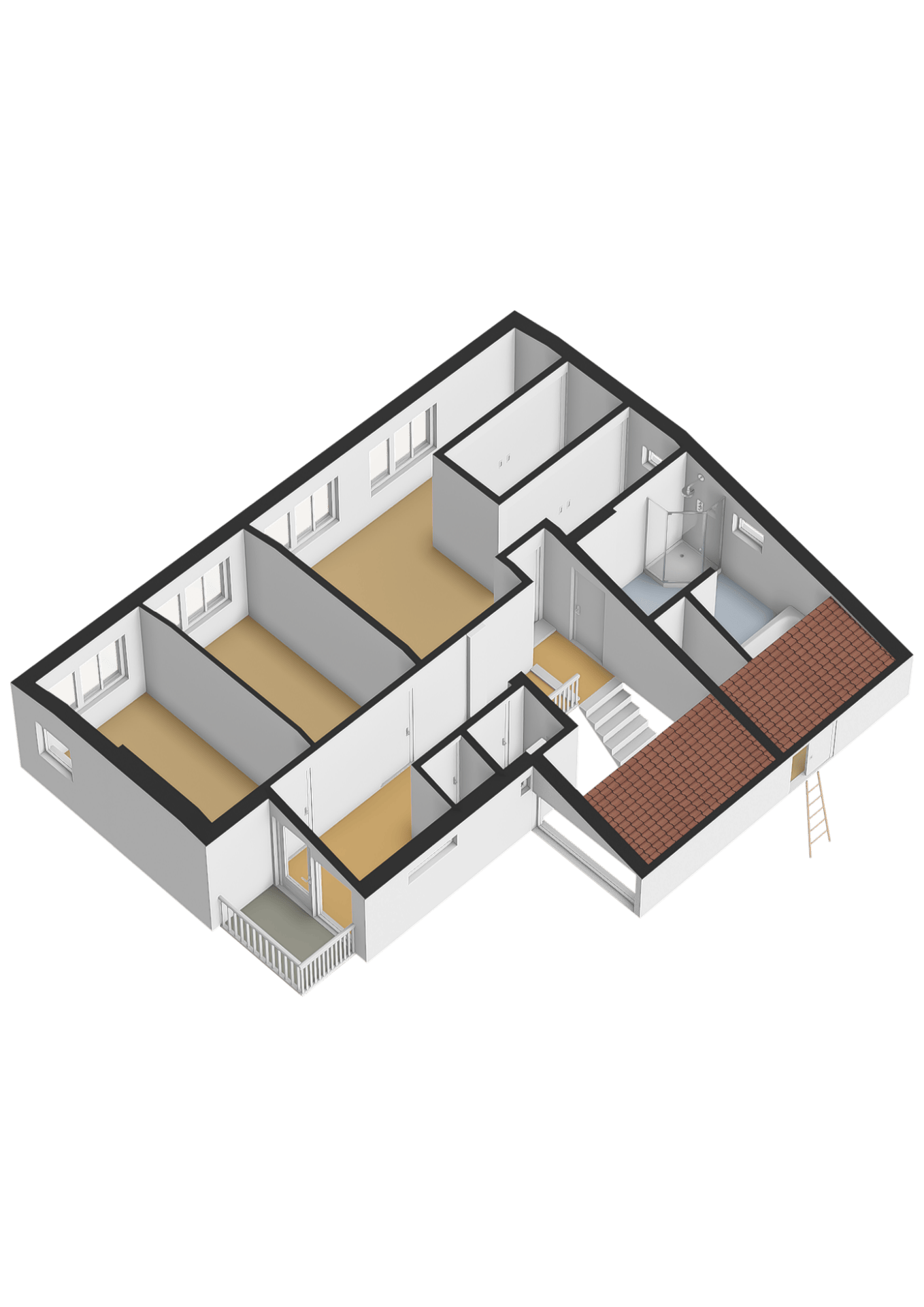 Ketelsteeg 20 3D eerste verdieping